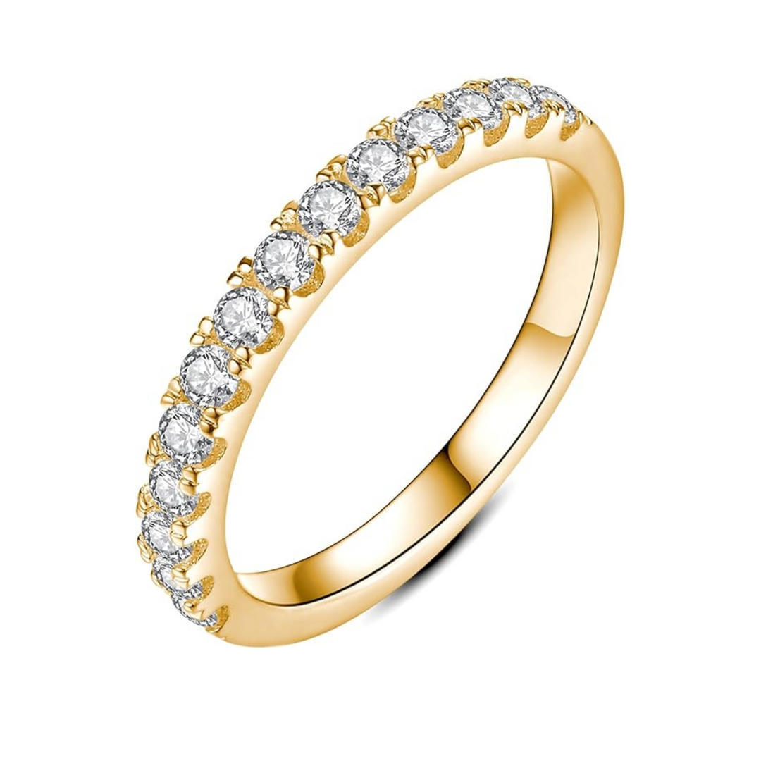 Eterna™ | 黃金莫桑石婚戒