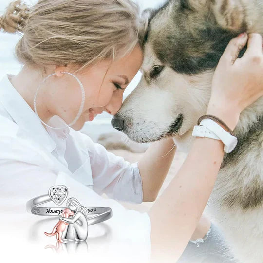 Mya™ | 女性可調式銀犬戒指