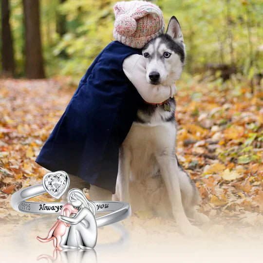 Mya™ | 女性可調式銀犬戒指