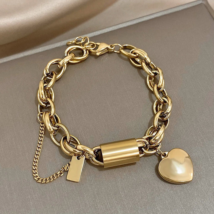 Heartened™ | 金色粗鏈手鍊