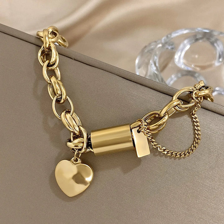 Heartened™ | 金色粗鏈手鍊